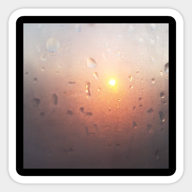 Dewy glass sunrise Sticker by ElisDesigns